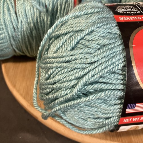 Red Heart weiches Garn Menge 4 Knäuel in SEAFOAM 5 Unzen Kammgarn Acryl Neu mit Etikett - Bild 3 von 4