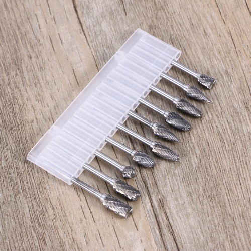 10 Pcs Tungsten Steel Grinding Head Die Grinder Bits Burr Carbide Rotary Tool - Picture 6 of 7