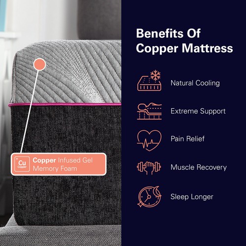 Cooling GelCare King Mattress: 11" Memory Foam - Picture 8 of 11