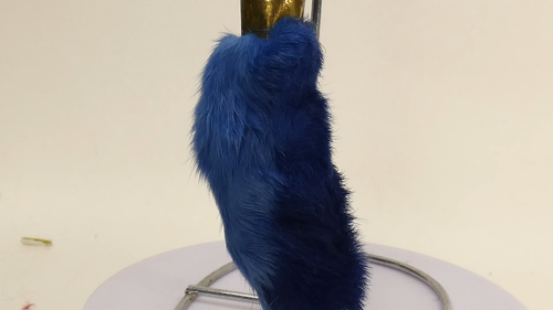 Portachiavi vintage LUCKY CHARM USA piede di coniglio blu 2 toni NOS USA AEKYJ - Video 1 di 1