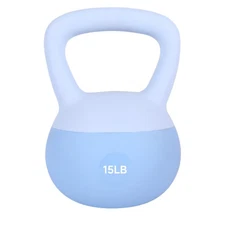 Leikefitness Soft Kettlebells, Steel Shot Filled, Color Coded, Anti Slip Work...