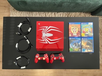 Sony PlayStation 4 Pro 1TB - Limited Edition Spider-Man - Rot - inkl. Controller