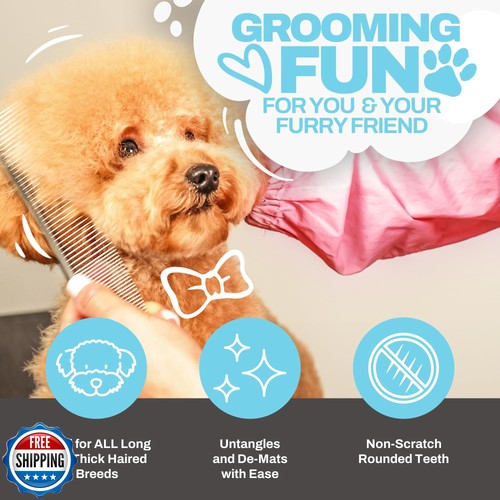 The Doodle Brush - Peignes pour chien pour toilettage, peigne en métal pour chiens, Goldendoodle, - Photo 2/5
