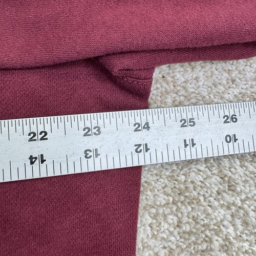 Nautica 1/4 Zip Sweatshirt Mens Size Large Burgundy Long Sleeve - Picture 9 of 16