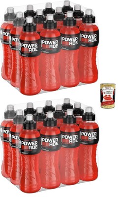 Powerade Blood orange isotonisches Sportgetränk 24 x 500ml+Polpa 400g