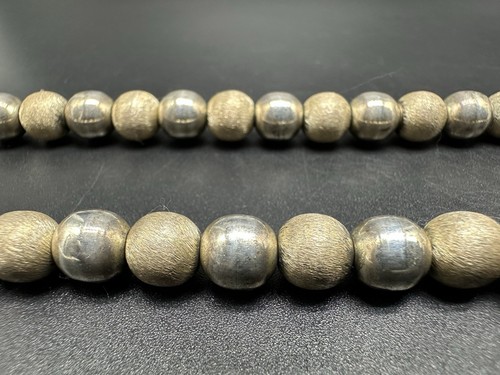 Vintage Taxco Mexico Sterling Silver Beaded Necklace 925 20” Long 65g - Picture 5 of 9