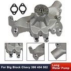 Pompe à eau longue haut débit aluminium satiné pour Chevrolet Big Block BBC 396 402 454 502