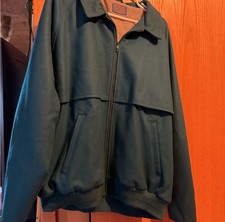 Vintage 1980s Pendleton Country Traditionals Virgin Wool Bomber Jacket XL Green