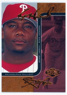 2006 Topps Co-Signers Signers Changing Faces Bronze #DUO-C 21 #/150 Howard/Abreu