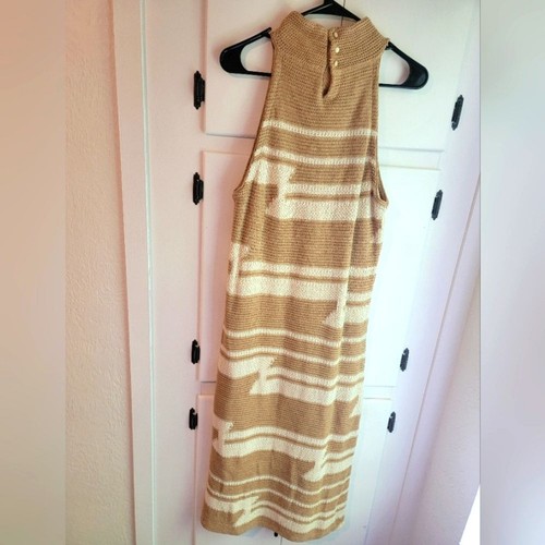 Ralph Lauren Knit High Neck Sleevless Midi Printed Dress Large - Picture 3 of 5