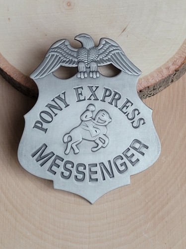 Insignia occidental coleccionable - Réplica de la insignia de Pony Express Messenger - Imagen 3 de 5