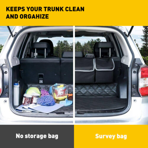 Universal Car Cargo Back Seat Storage Bag Trunk Oxford Organizer w/ 4 Pocket - Picture 10 of 12
