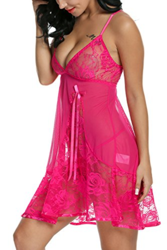 Womens Sexy Lingerie Sleepwear Nightwear Underwear Teddy Babydoll Lace Dress Set - Picture 12 of 70