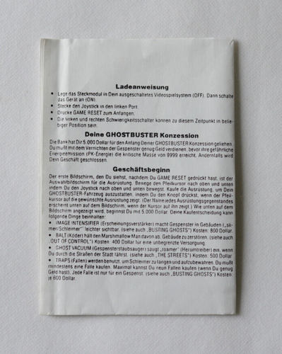 GHOSTBUSTERS - Atari 2600 Videospiel, Activision, inkl OVP + Anleitung, TOP! - Bild 9 von 9