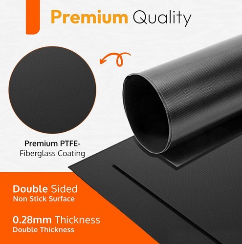 Oven Liner – Set of 2 Large Heavy Duty Nonstick Teflon BPA Free Baking Oven Mat - Bild 4 von 8