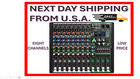 (Open Box) New 8-CHANNEL MIXER: Studio, Stage DJ with MP3 Bluetooth 99-Reverb FX
