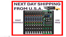 8-CHANNEL MIXER: Studio, Stage, DJ, w/MP3, Bluetooth, 99-Reverb FX Low Price 