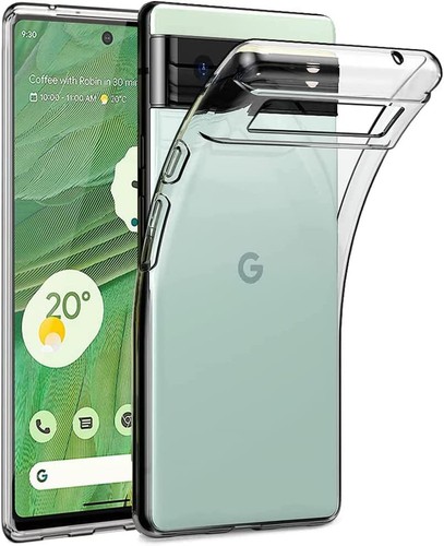 Pour Google Pixel 7 Étui,Slim Transparent Silicone Chocs Armure Gel Étui - Photo 4 sur 12