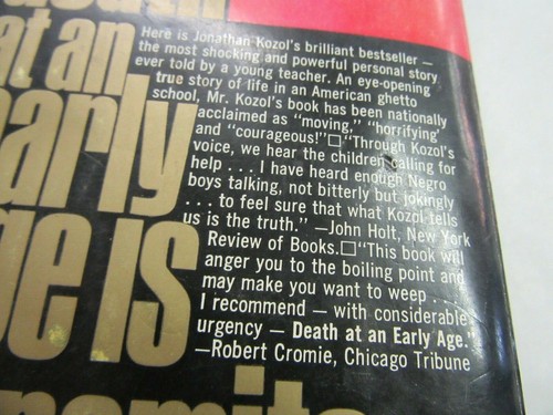 Death at and Early Age by Jonathan Kozol 1968 PPBK - Picture 4 of 9