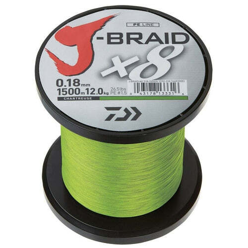 Daiwa J-Braid X8 chartreuse neu (0,10€/m) Länge frei wählbar v. Großspul - Bild 1 von 1