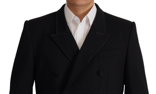 DOLCE & GABBANA Blazer Jacket Black Double Breasted Coat Men IT48/US38/M 2500usd - Picture 4 of 11