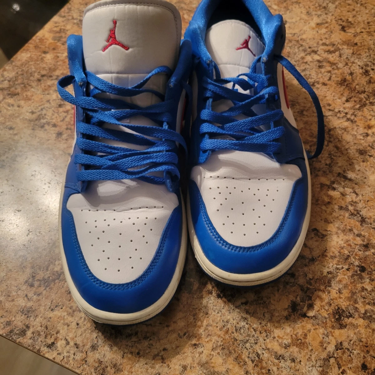 Jordan 1 Low Sport Blue Gym Red W for sale - eBay