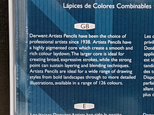 Derwent Artists Colour Pencils Tin Case 12 Assorted R32081 - Picture 7 of 8