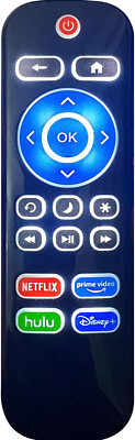 Replacement Backlit TV Remote Control for Roku TV, for Tcl/Hisense/Sharp/Philips