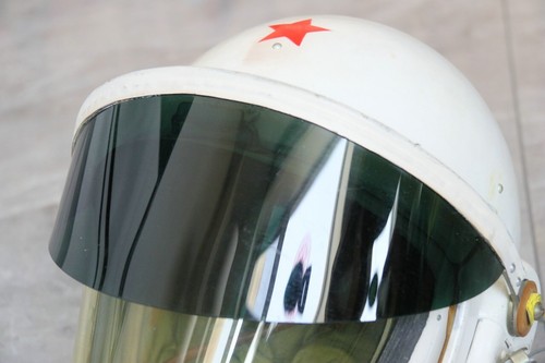 FRÜHE HOHE HÖHE MIG-21 FIGHTER PILOT HARTHELM, GELBER GESICHTSSCHILD - Bild 6 von 24