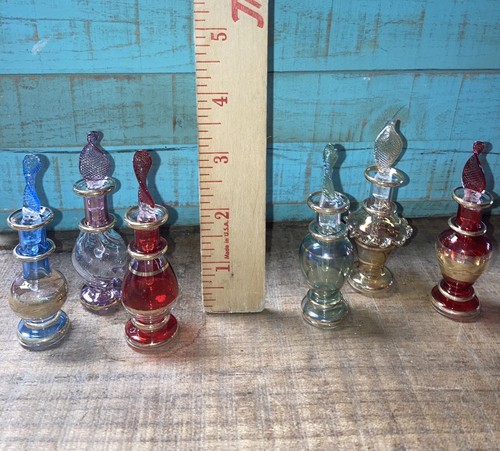 Miniature Decorative Egyptian Glass Perfume Bottles/Decorative Glass Bottles - Picture 2 of 12
