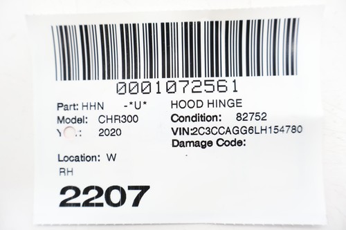 Chrysler 300 2011-2023 capó del lado del pasajero delantero derecho bisagra OEM AZUL_PBM - Imagen 11 de 11