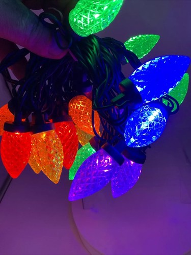 1 Lot of 4 Boxes Wondershop Item E3 25 Lights Per Box Multicolor Faceted LED C9 - Picture 5 of 9