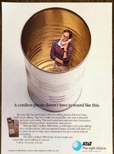 1989 AT T Cordless 5000 Telephones PRINT AD Doesn't Have to Sound Like This