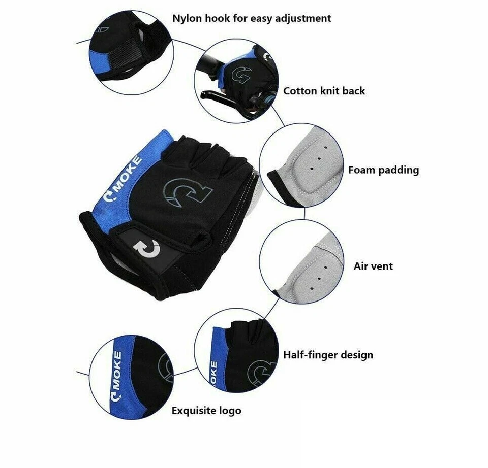 Half Finger Sports Gloves Bicycle Bike Anti-Slip Cycling Gloves Men Women AU  - image 4 of 4
