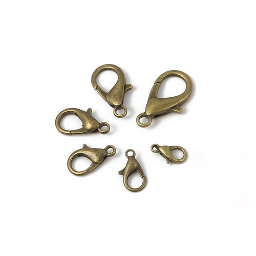 DIY Jewelry Findings Hooks Lobster Wholesale 100X Silver/Gold/Bronze Claw Clasps - Picture 14 of 19