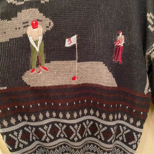 Vintage PAGLIANO Embroidery Golf Sweater Size Large-Unisex - Picture 3 of 9
