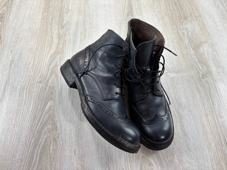 Mujer Botas Cuero MOMA Talla 36 1/2 Color Azul Foto 3 de 4