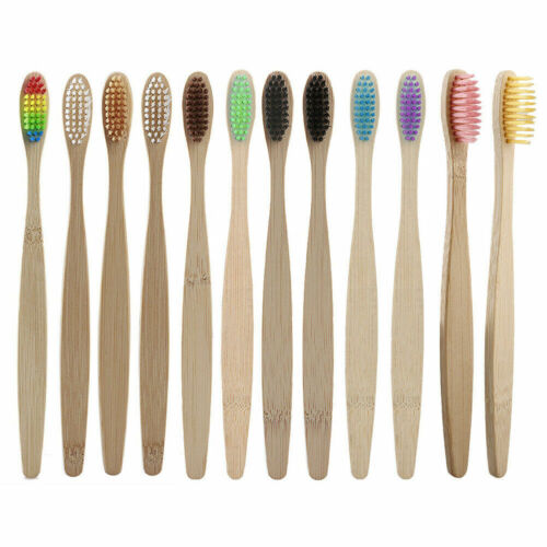 Eco Friendly Bamboo Toothbrush Natural Biodegradable Wood Medium Bristles Adult - Picture 11 of 11