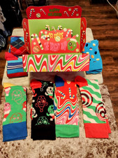 HAPPY Socks - Holiday and Colorful Designs - 7 Pairs w/Giftbox