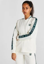 SikSilk Womens Ecru Luxe Club Tape Bomber UK12 Medium