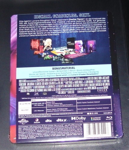ATOMIC BLOND GEPRÄGTE LIMITIERTE STEELBOOK EDITION 4K BLU RAY + BLU RAY NEU &OVP - Bild 2 von 4