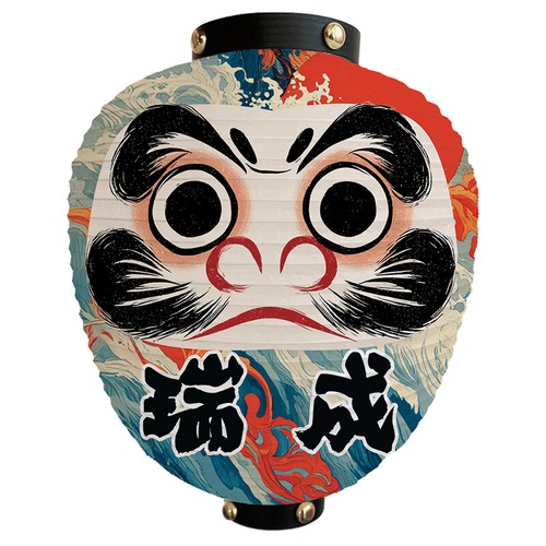 27*35cm Japanese Traditional Bodhidharma Pattern Lantern Decor Advertising NEW - Picture 22 of 59