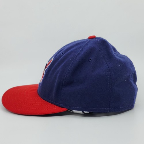 Vintage Cleveland Indians MLB Baseball Fitted Hat Cap Red Blue USA Size 7 3/8 - Picture 4 of 13
