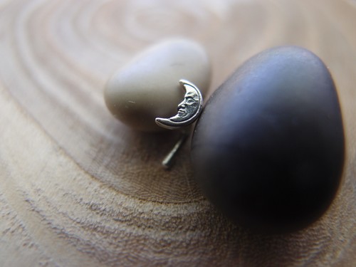 Crescent Moon Sterling Silver Nose Stud Nose Jewelry Nose Piercing - Picture 15 of 17