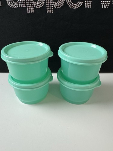 Tupperware Snack Cups & Mini Midgets Set Turquoise Green New - Picture 4 of 4