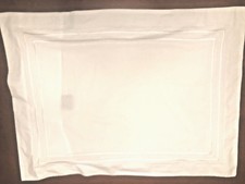 Hotel Collection White 100 Cotton Standard Pillow Sham Embroidered Frame VGUC