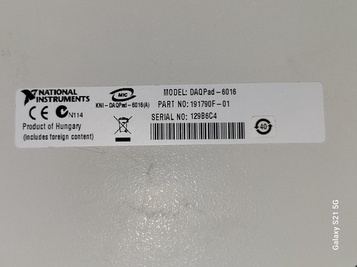 National Instruments NI DAQPad-6016+ ADAPTER-USB CABLE + 3 FT SINGLE  CABLES - Picture 5 of 8