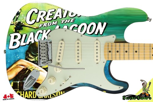 Guitar Skin Axe Wrap Re-skin Electric Bass Reface Creature from Black Lagoon 225 - Picture 7 of 11