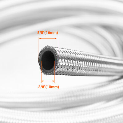 3/8 Fuel Hose CarBole 3ft Braided Steel Fuel Line
