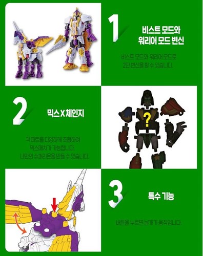 SUPER10 Mix & Change WHITE HORN Duke Knight Transformer Robot Toy Super Ten 2022 - Picture 4 of 8